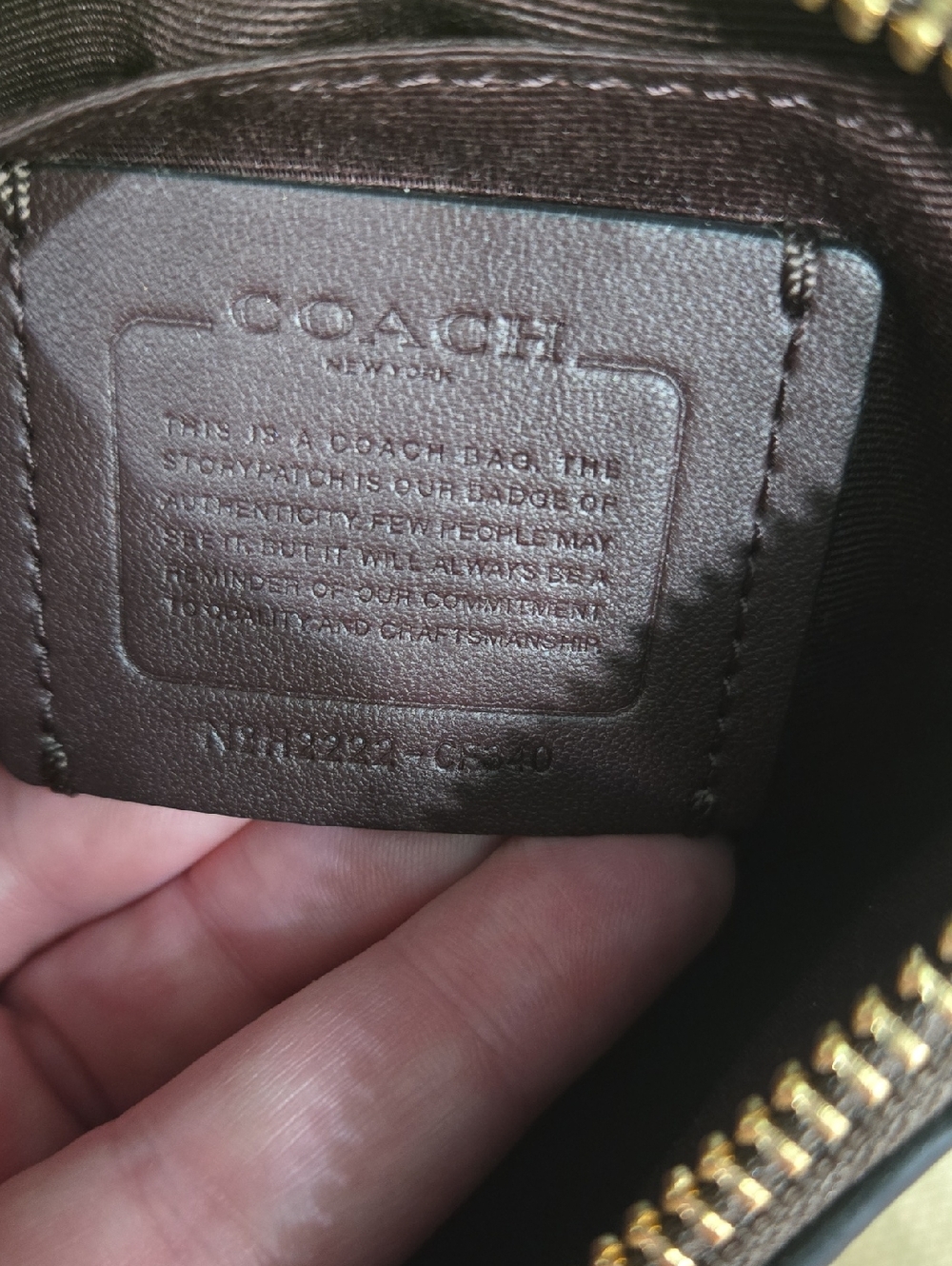 Like New! Coach Brown Signature Crossbody with Black Trim - Picture 5 of 10